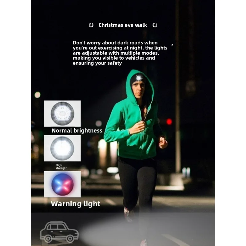 كشافات أمامية LED عصابة رأس للجري والمشي لمسافات طويلة وصيد الأسماك والرياضات الخارجية ماصة للعرق وخفيفة الوزن بدون استخدام اليدين ورؤية ليلية مريحة