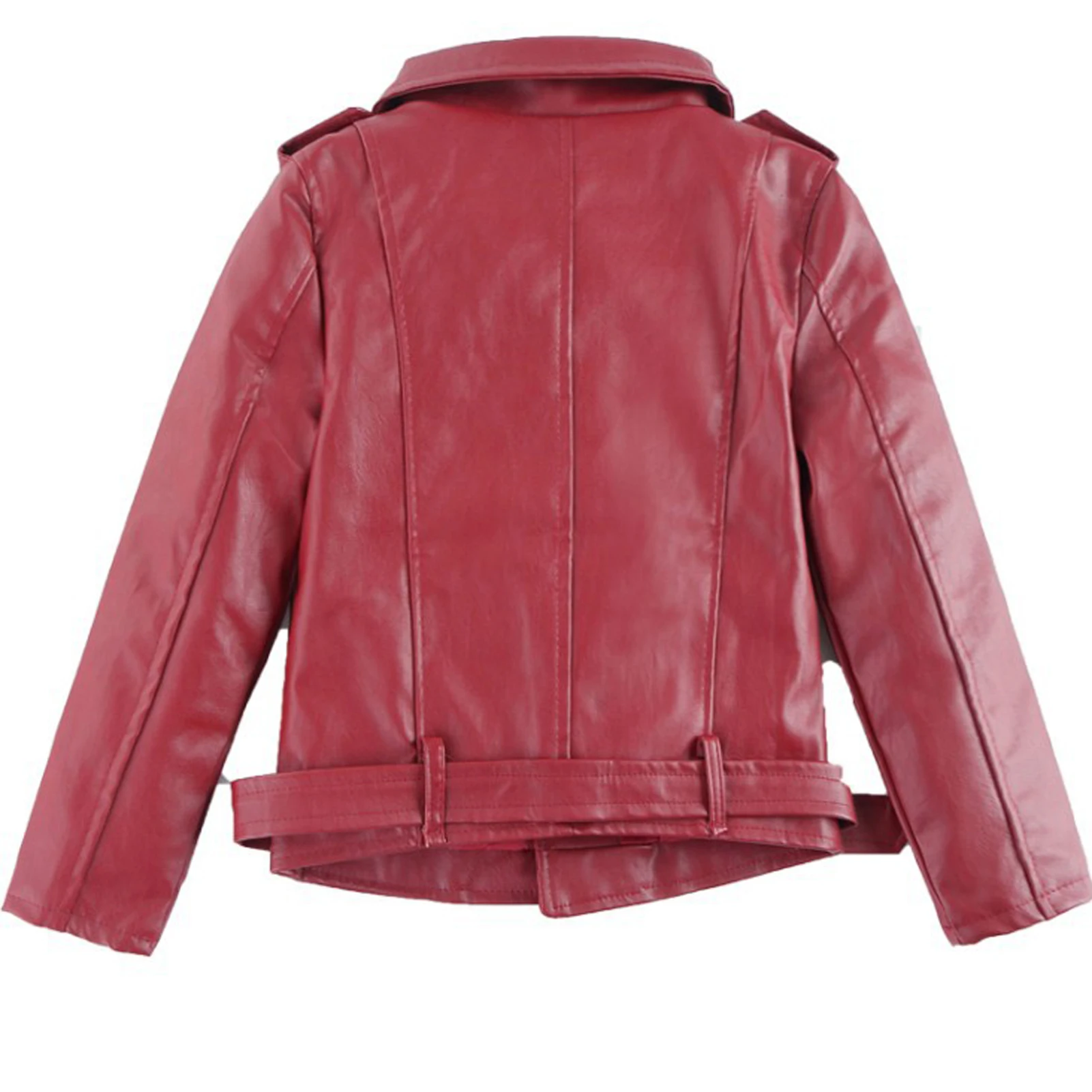 Girls' Faux Leather Jacket,Kids Modern PU Leather Jacket,Children's Motorcycle Biker Outwear,Boys PU Zips Coat for Spring Autumn