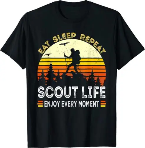 Eat Sleep Scout Repeat Vintage Scouting Scout Life Camping T-Shirt S-4XL