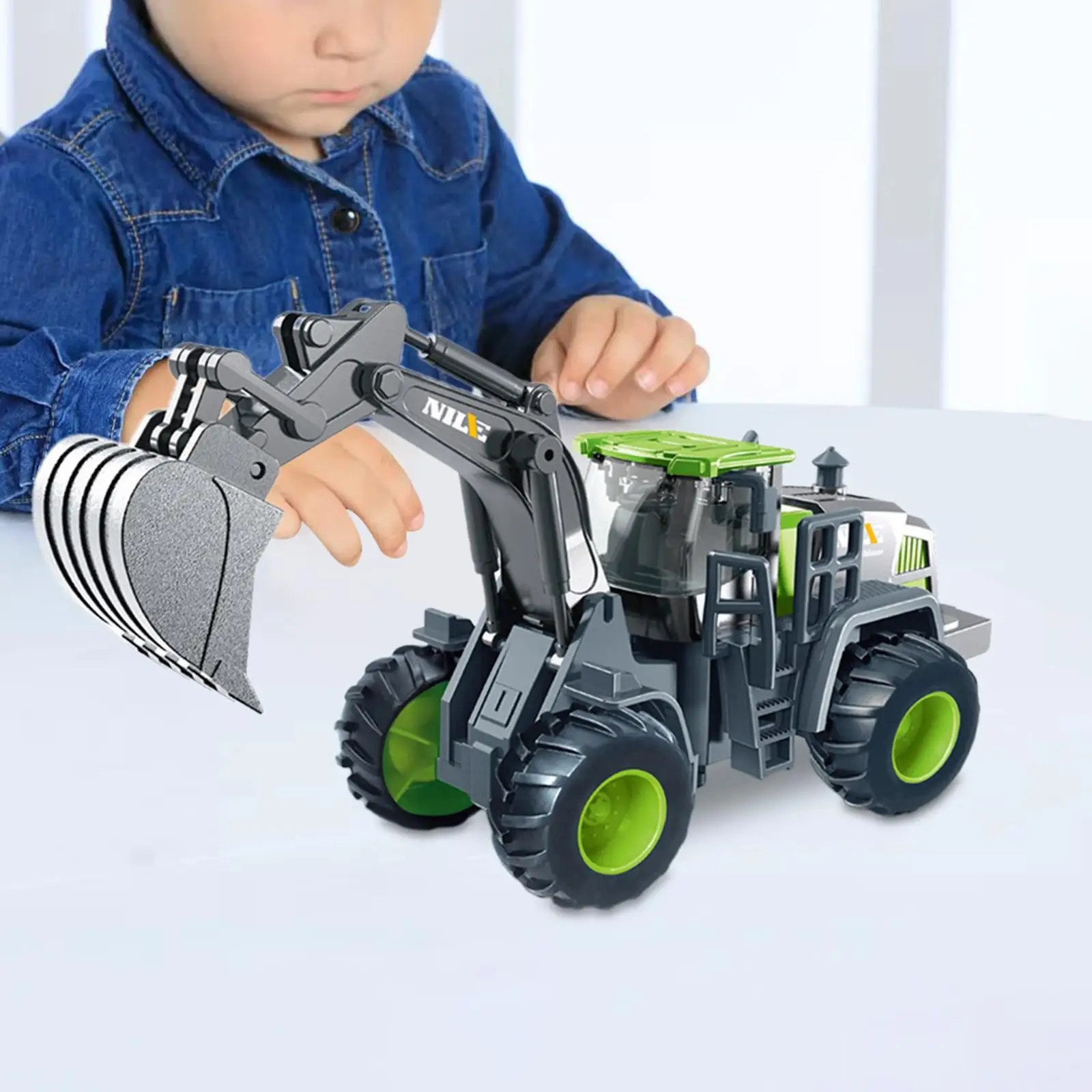 Alloy Mini Excavator Engineering Vehicle Toy for Boys Kids Construction Truck Model Inertia Car Play Set Gift