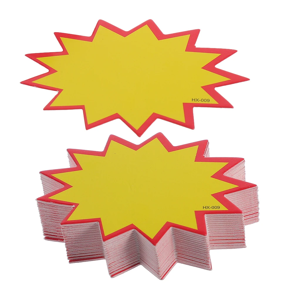 

100pcs Reusable Erasable Supermarket Price Tags Sturdy Paper For Retail Stores Label Display Sale Signs Merchandise Pricing Tags