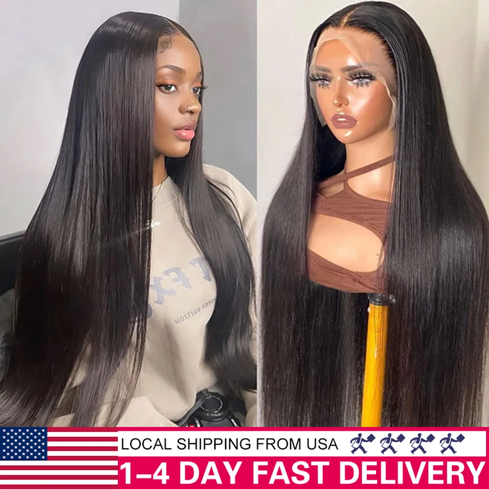 Lace Front Wigs Human Hair 13x4 Straight HD Transparent Lace Front Wigs for Women Human Hair Pre Plucked With Baby Hair 180 %