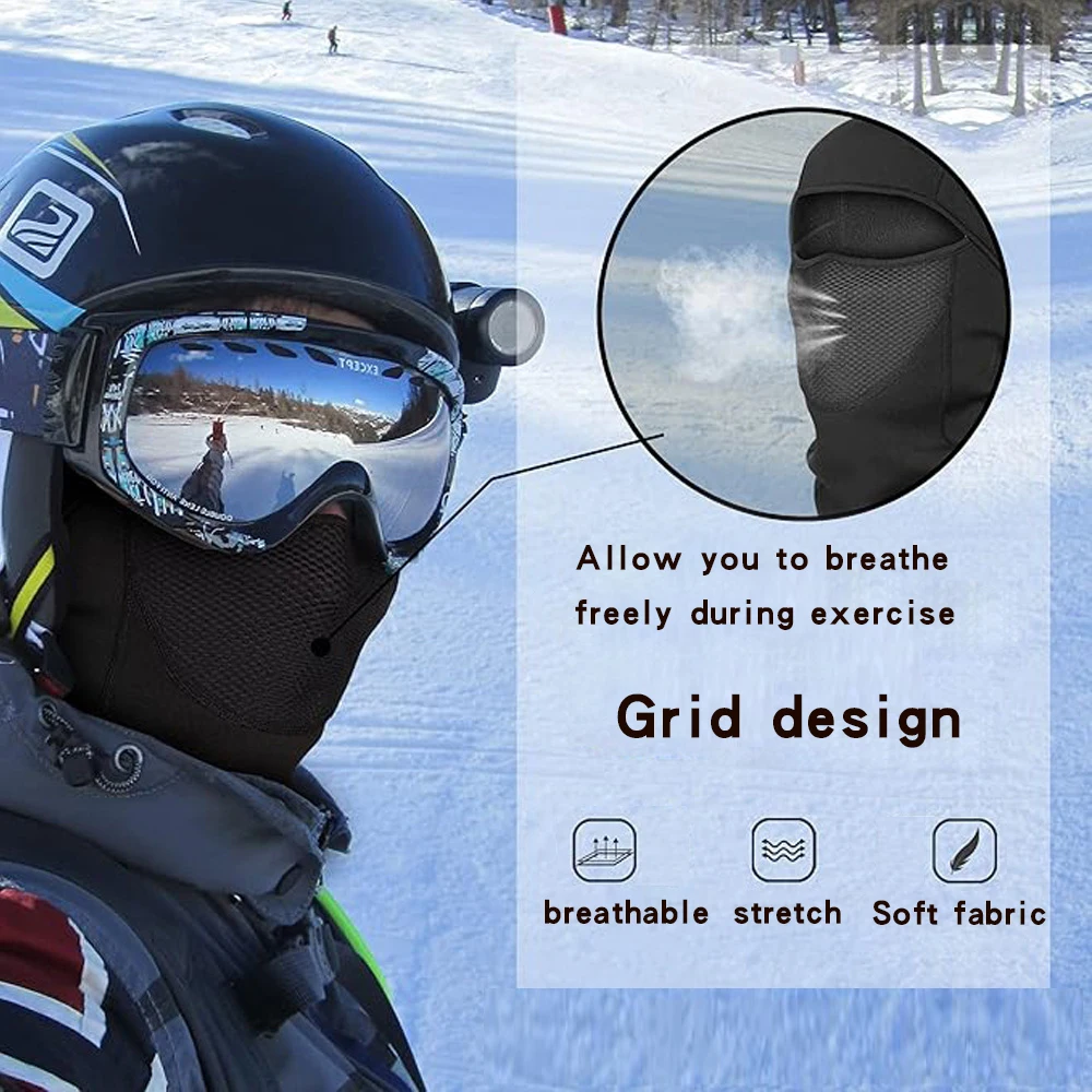 

Cold Weather Ski Mask, Water Resistant and Windproof Fleece Face Thermal , Hunting Cycling Motorcycle Neck Warmer Hood Winter Ge