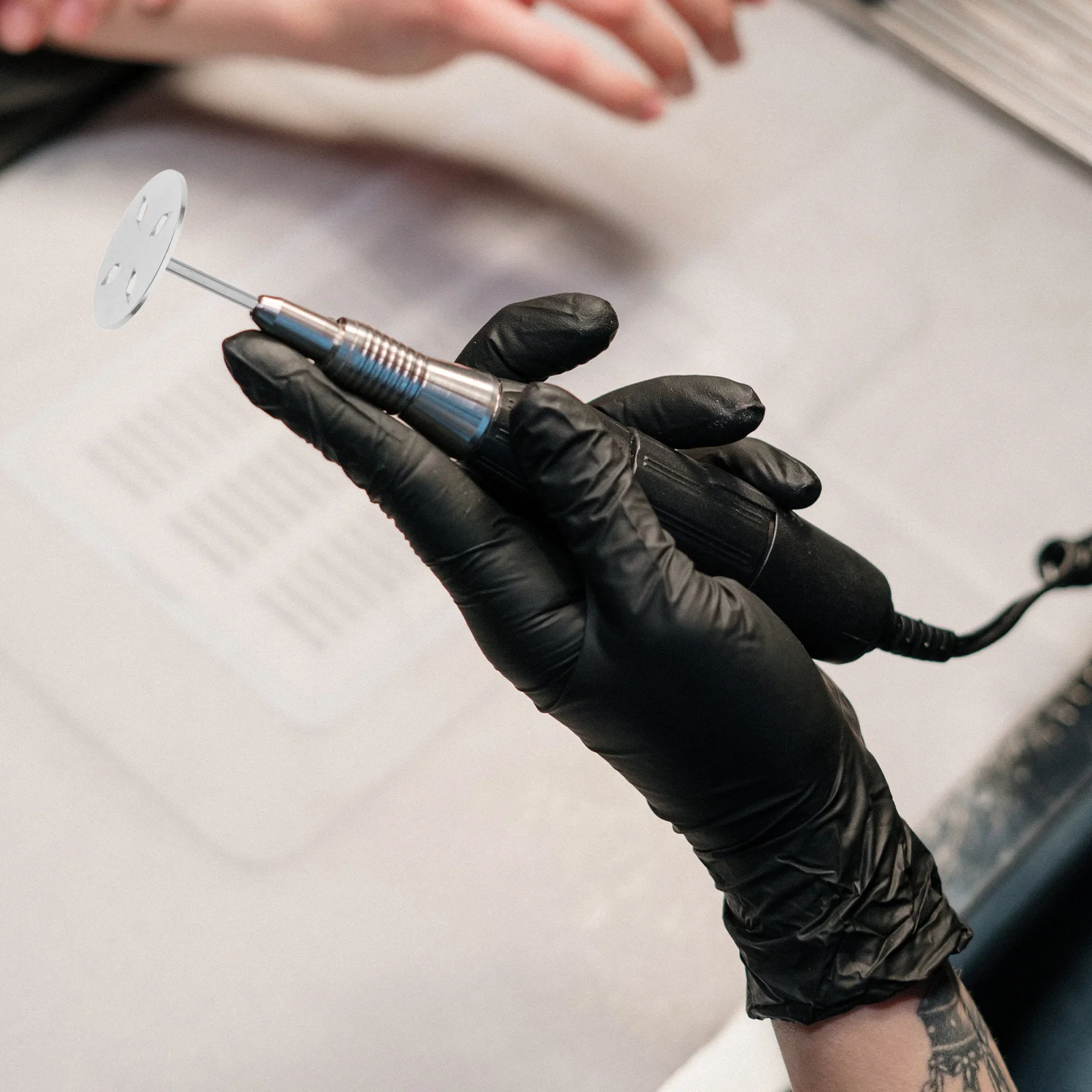 Rolamento de pé elétrico antidesgaste manicure disco lixa prego broca fácil instalação ferramenta moagem para uso em salão casa