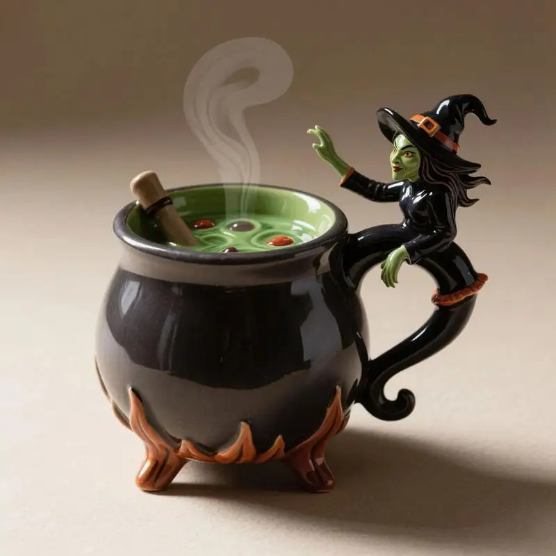 

Spooky Mysterious Goth Cup Funny Witch Coffee Mugs Kitchen Utensils Gadgets for Daily Tea-Time Brewing Family Friends Colleagues