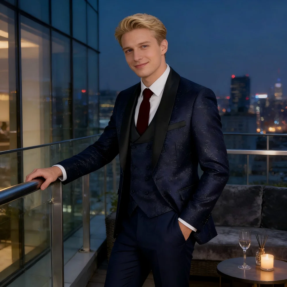 

Elegant Men's Suit Casual Business Wedding Home Work Coats Suits Set Modern Tailored Men's Terno Fashion