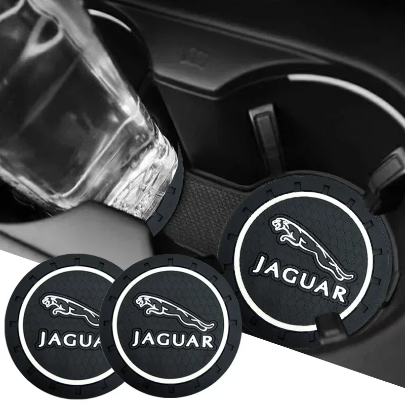 

1/2 шт. автомобильная подставка для бутылки с водой, коврик с противоскользящим ковриком для Jaguar F-TYPE F-PACE E-PACE I-PACE XF XE XJ X-Type, аксессуары