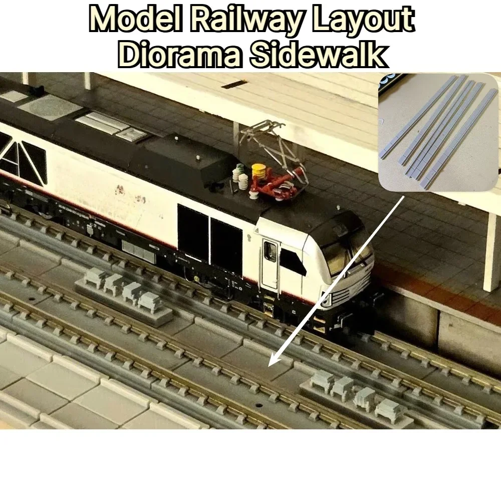 Train Sand Table Landscape Scenery Part custom 20cm Sidewalk N Scale 1/160 Model Railway Layout Diorama City Scene Fitting