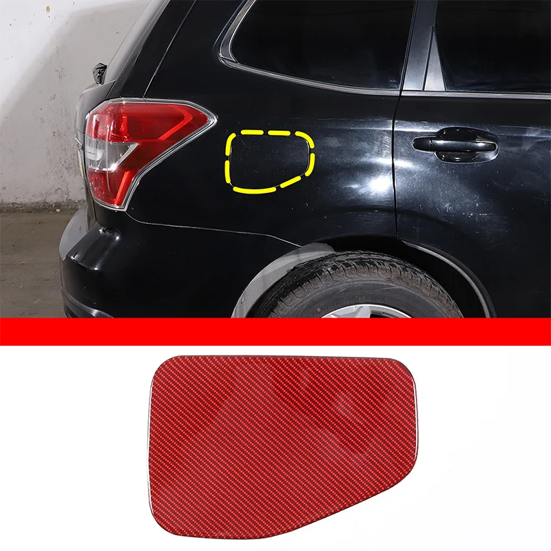 

For Subaru Forester 2013 - 2018 Fuel Tank Cover Panel Decorative Sticker Carbon Fiber Exterior Accessories 1Pcs
