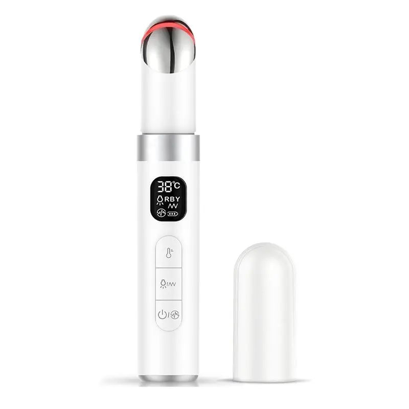 

【SUPERDEALS】Electric Eye Massager EMS Microcurrent Technology Reduce Eye Wrinkles Remove Dark Circles Hot Vibrations Beauty Skin