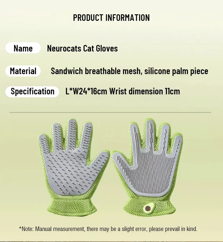 2 in 1 Cat Hair Glove Pet Fur Remover Gloves Cat Dog Grooming Glove Comb for Pets Clean Massage Brush Pet Products Cat Supplies