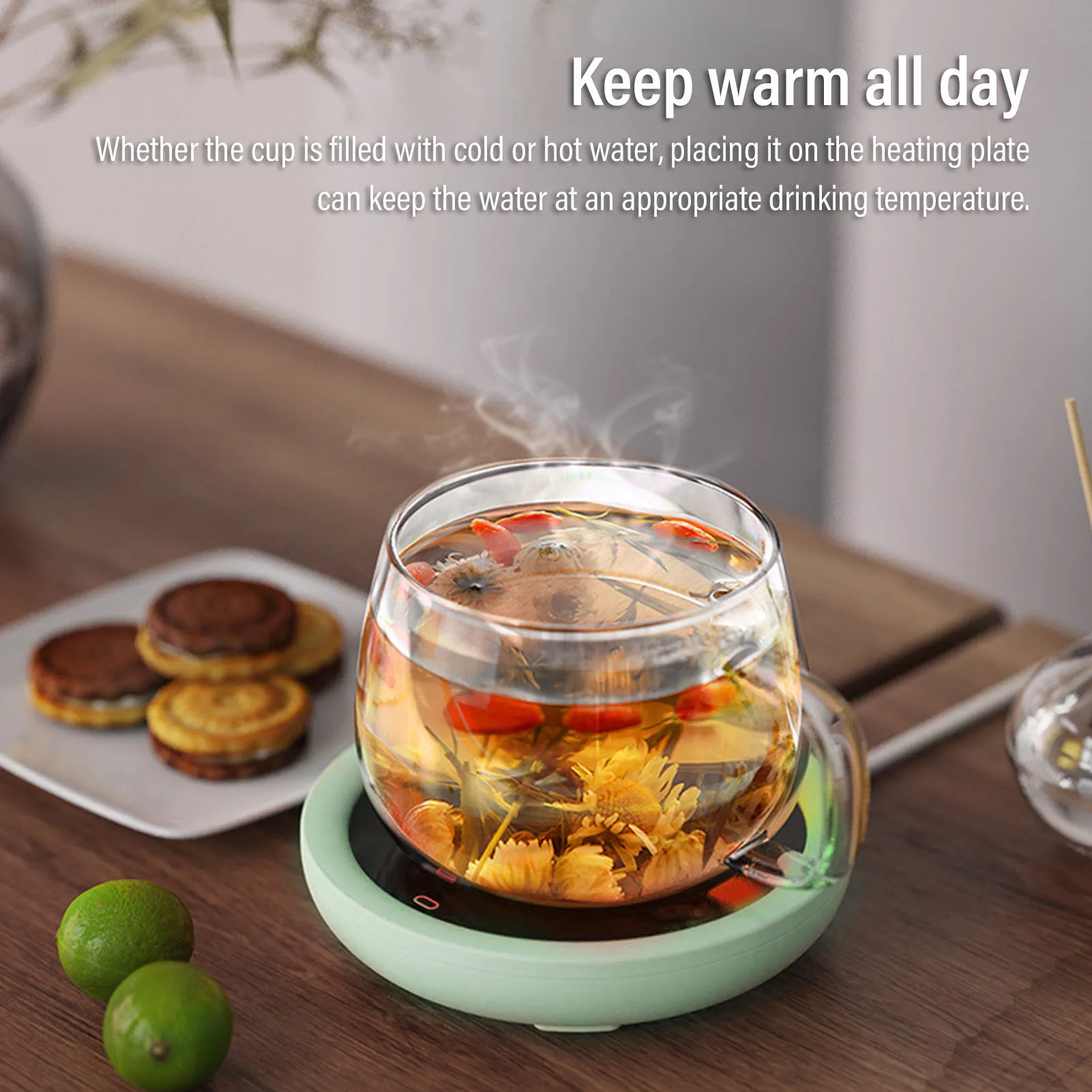 Aquecedor de caneca de café USB Interruptor de gravidade elétrico Placa de aquecimento de leite de 55 graus Celsius para escritório