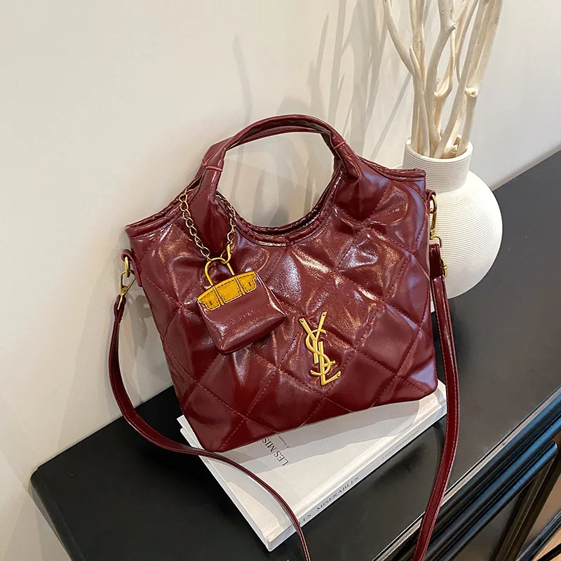 الخريف مبطن دلو حقيبة لوكس مقبض علوي محفظة للنساء تنوعا حقيبة كتف محكم حقيبة كروسبودي حقيبة ركاب الحد الأدنى ​