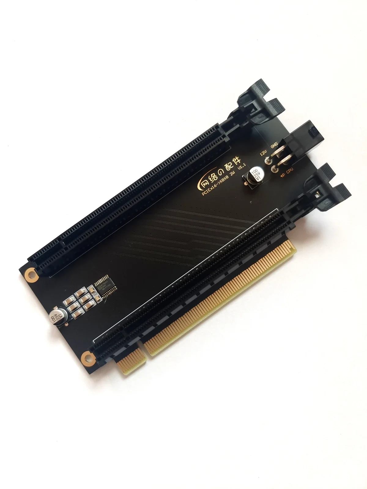 PCIE 4.0 スプリットカード X16 to X8 X8 2スロット幅 ITX A4 FormDシャーシ用、デュアルグラフィックスカード RTX3070、X8X8 - 2スロット幅、スプリッター