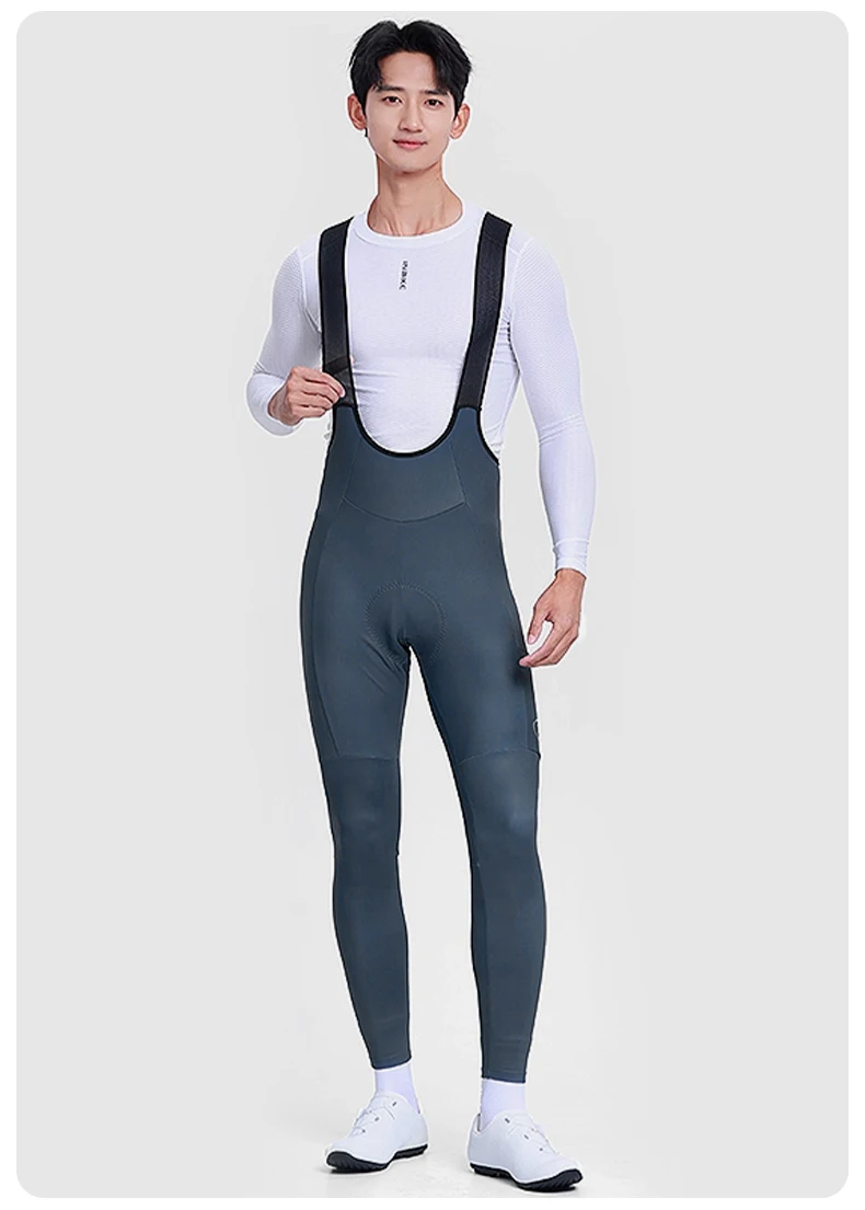 INBIKE Fleece Rennrad Trägerhose für Herren Winter Thermo Radfahren Träger Winddicht Radfahren Fahrradhose MTB Fahrradbekleidung Mann – Detail 16