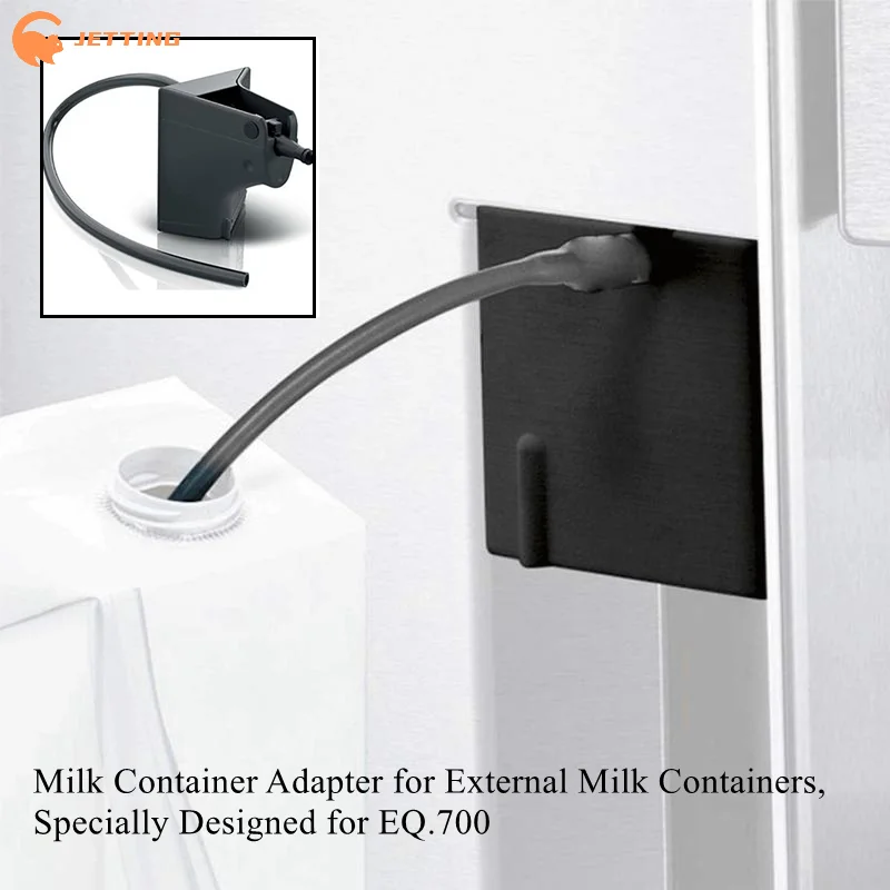 (Novo) 1 conjunto para máquina de café Siemens série EQ, kit adaptador de recipiente de leite com conector de mangueira e design seguro para máquina de lavar louça