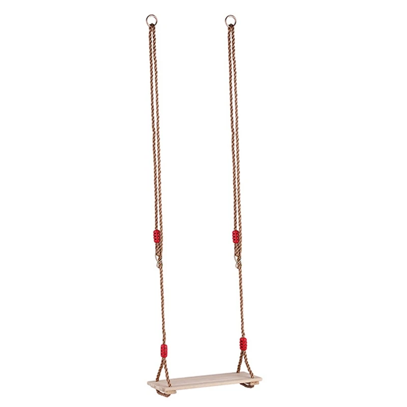 

Wooden Hanging Swings Seat With Length Adjustable Rope Swing Seat Replacement Swing Set Accessories