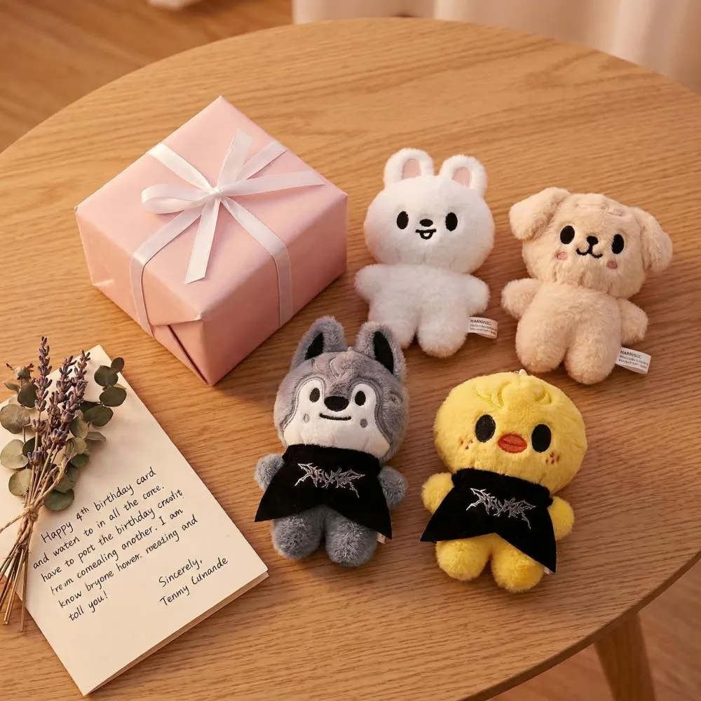 

Милый плюшевый брелок Stray Kids: магнитная мультяшная кукла с глазками-бусинками, игрушка-шарф StrayKids, креативный подарок для фанатов Stray Kids