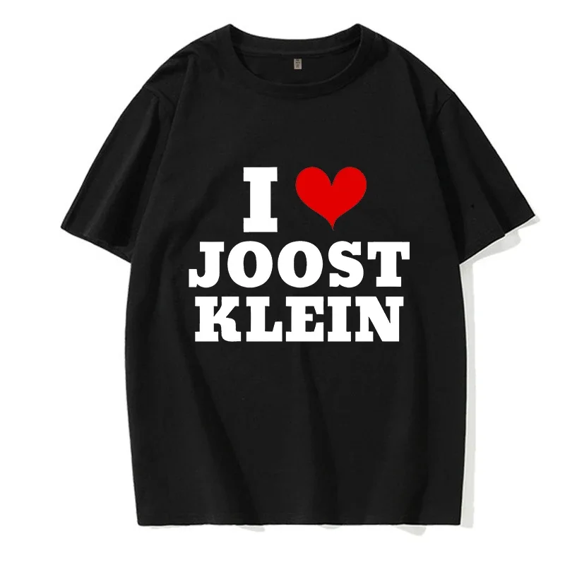 I Love Joost Klein เสื้อยืดนักร้องแขนสั้นวินเทจเสื้อคอกลมเสื้อยืดคลาสสิกสำหรับผู้ชายผู้หญิง90s