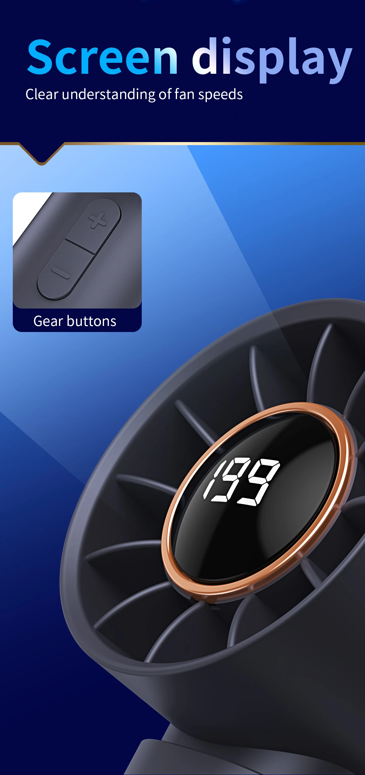 T12 مروحة كهربائية شاشة ديجيتال التوربينات الخالية من الشفرة عالية السرعة المحمولة مروحة صغيرة USB شحن مروحة صغيرة محمولة صغيرة