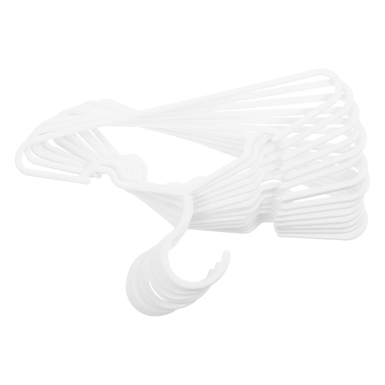 

50Pcs Non Slip Baby Hangers Plastic White for Closet Space Saving Toddler Clothes Organizer Laundry Windproof White Coat Hangers