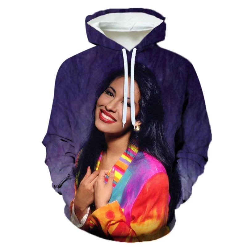 Autumn Fashion Selena Quintanilla 3D Print Hoodies Men Women Casual Sweatshirts Oversized Hoodie Pullovers Tracksuit Clothing