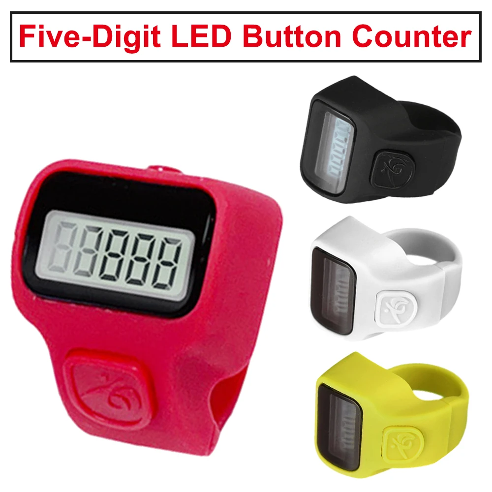 

Пятизначный светодиодный счетчик, электронный счетчик для пальцев, умное кольцо, счетчик кликов на бедрах, счетчик для мероприятий, счетчики пальцев, счетчик кругов для гольфа
