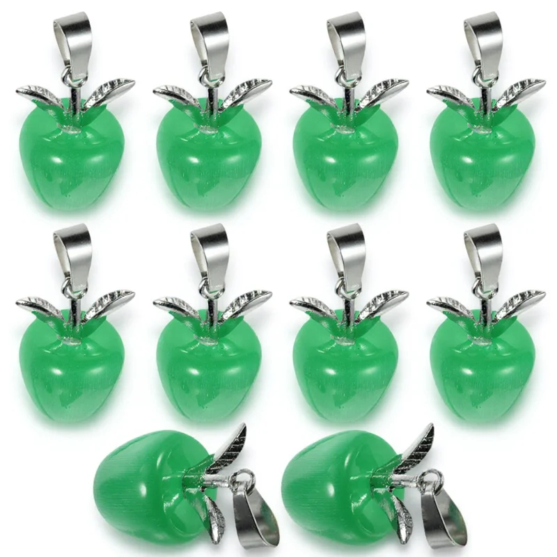 

10pcs Cat Eye Stone Pendants Diy Craft Charms Keychain Necklace Making Supplies Jewelry Accessories Creative Small Durable
