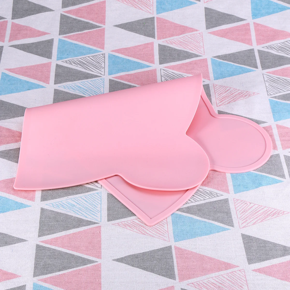

Non-Slip Silicone Dining Mat Washable Bear Shape Coaster Potholder for Table Protection Light Pink Silicone Table Mat