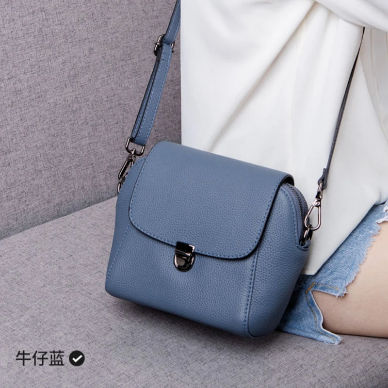 Small Crossbody Bag Fashion Genuine Leather Female Handbags for Women Luxury Designer Office Lady Shoulder Bags