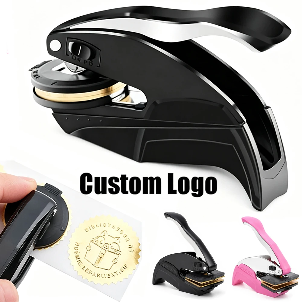 Personalized LOGO Monogram Embosser Stamp Custom Initial Stamps for Books & Gifts Book Embosser Personalized Book Embossers Seal