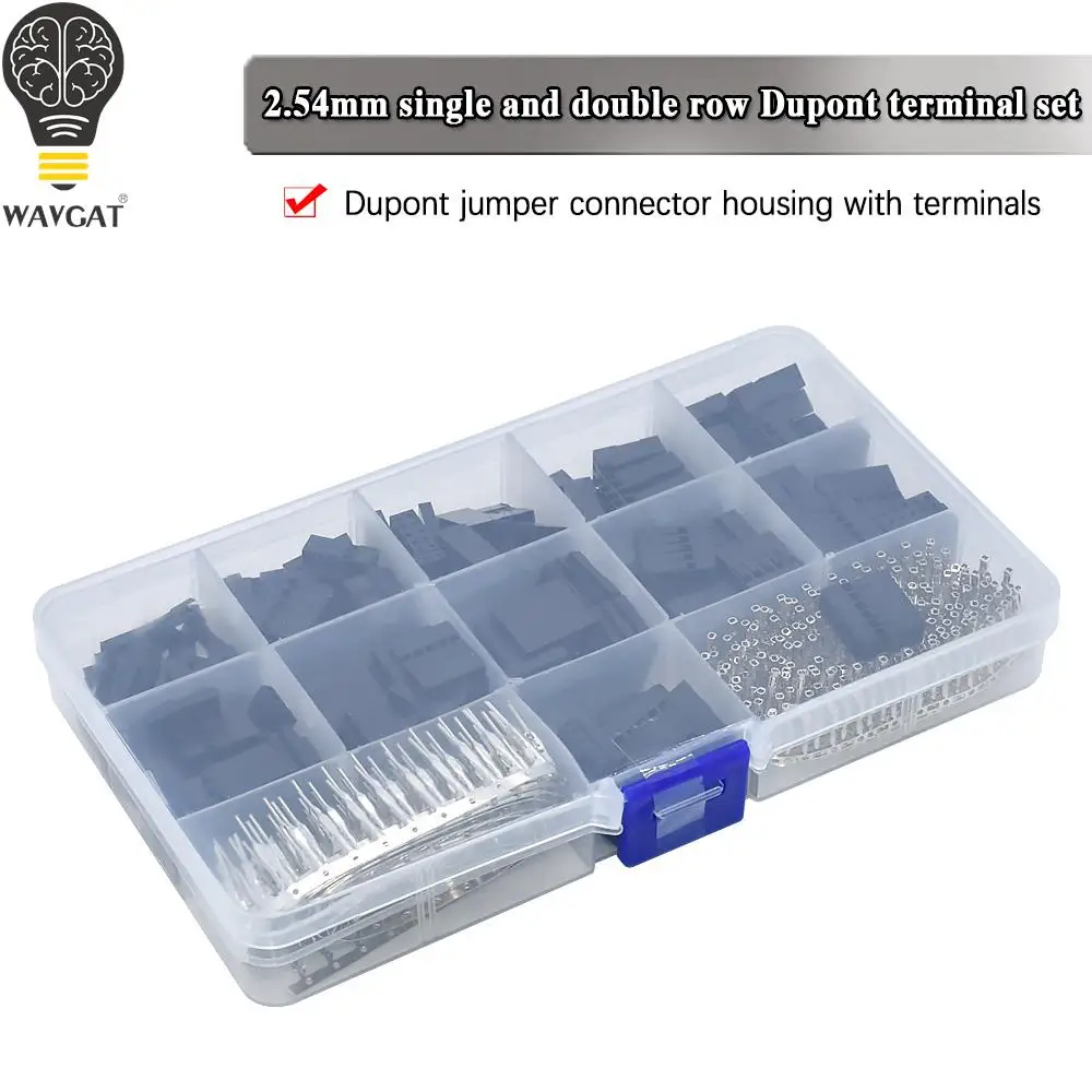 2.54mm single and double row DuPont plastic shell DuPont jumper head connector shell with terminal kit