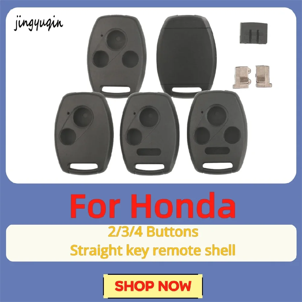 

jingyuqin 2/3/4 Buttons Straight blade key remote shell Suitable original Blade/KD VVDI Blade For Honda model Reinforced version