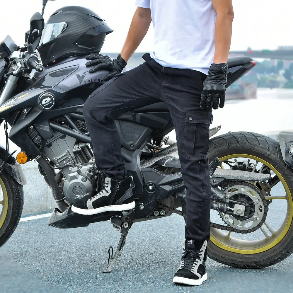 Motorcycle rider work pants for men, casual, lightweight, comfortable, wear-resistant, motorcycle riding, anti fall pants