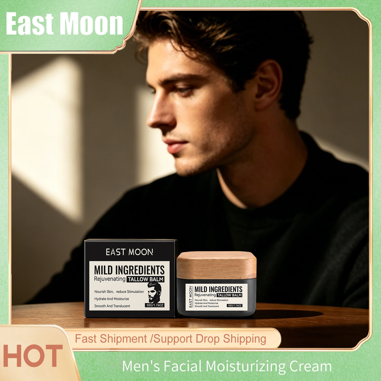 East Moon Man Facial Moisturizer Hydrating Firming Skin Improves Sagging Eliminate Fine Line Oil Control Face Repairing Creams