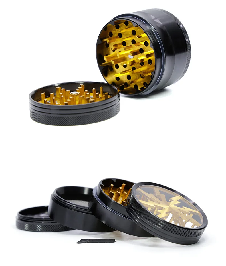 63 mm Zinc Alloy Tobacco Grinder Dry Herb Crusher Cigarette Herbal Smoke Grass Mill Smoking Accessories