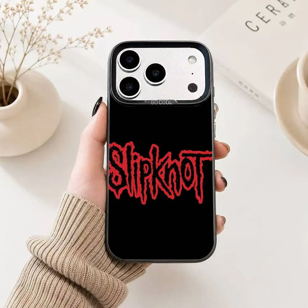 Rockband S-Slipknot gift  Phone Case For iPhone 17,16,15,14,13,12,11 Plus,Pro Max,XS,Colored Silver Plated Inside Cover