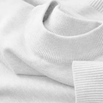 Autumn New Men's Casual Mock Turtleneck Sweater Long Sleeved Warm Pullover Basic Lightweight Street Clothing Knitted Jacket Top 4
