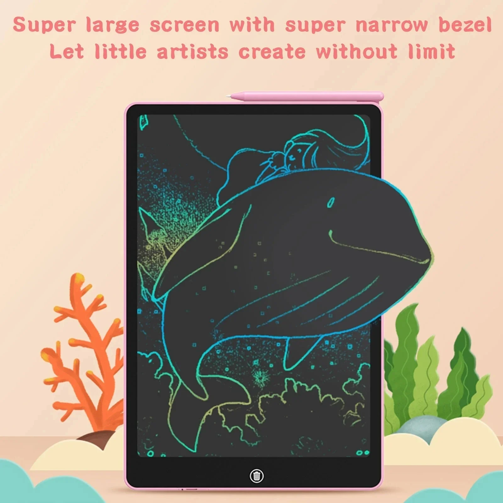 16 "السبورة السحرية للأطفال LCD رسم الكتابة على الجدران اللوحي اللعب دفتر رقمي رسالة مجلس لوحة الكتابة هدايا الاطفال