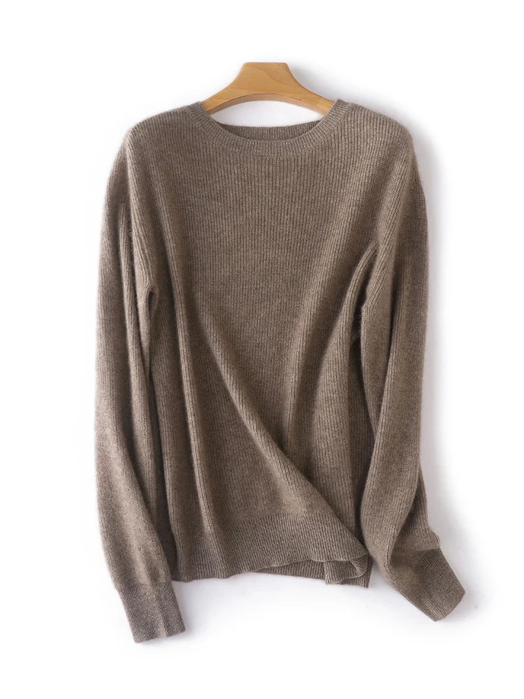 Choice Autumn Winter 100% Cashmere Sweater For Women O-neck Pullovers Knitwear Light Luxury Casual Loose Cashmere Jumper Tops