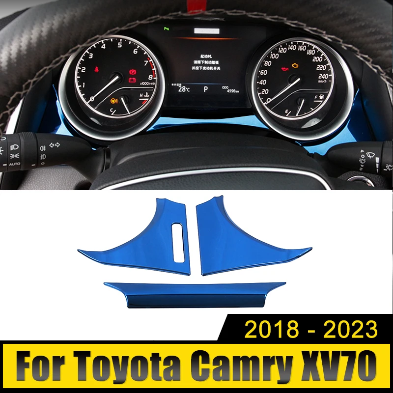 

Автомобильные аксессуары для Toyota Camry Xv70 2018-2022 2023, украшение из нержавеющей стали, приборная панель, дисплей, крышка счетчика, накладки, наклейки, украшение