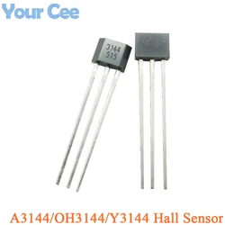 100pcs/5pcs A3144 A3144E OH3144 Y3144 Hall Switch Effect Sensor Hall Sensor Motor Brushless Motor Electric Motor TO-92UA
