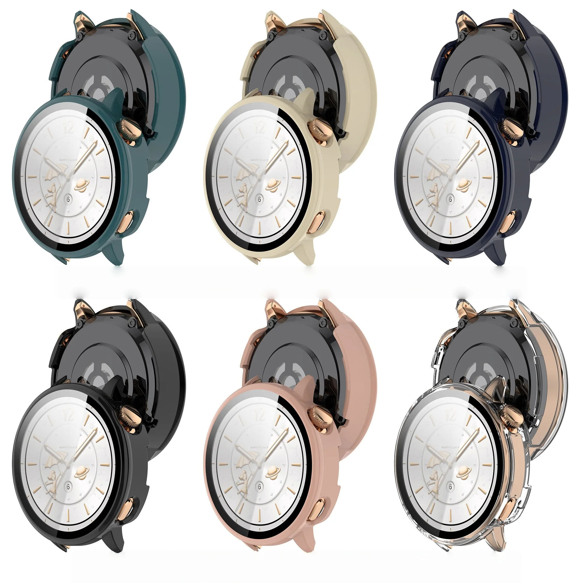 PC Case + Glass Protector For OPPO Watch X3 Mini / OnePlus Watch 4 43MM Full Coverage Bumper Cover Anti-Scratch
