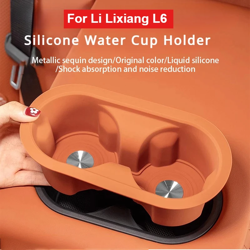 

For LI LiXiang L6 2024 Car Center Control Water Cup Holder Wireless Silicone Protection Pad Storage Box Anti Slip Pad for Ideal