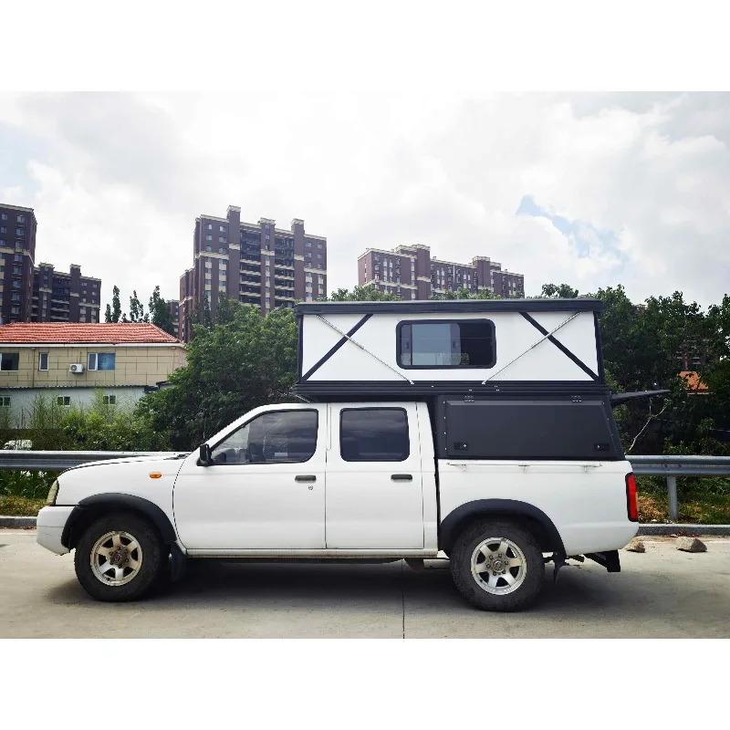 Retractable roof tent, aluminum pickup camper, hard shell pickup tent with canopy