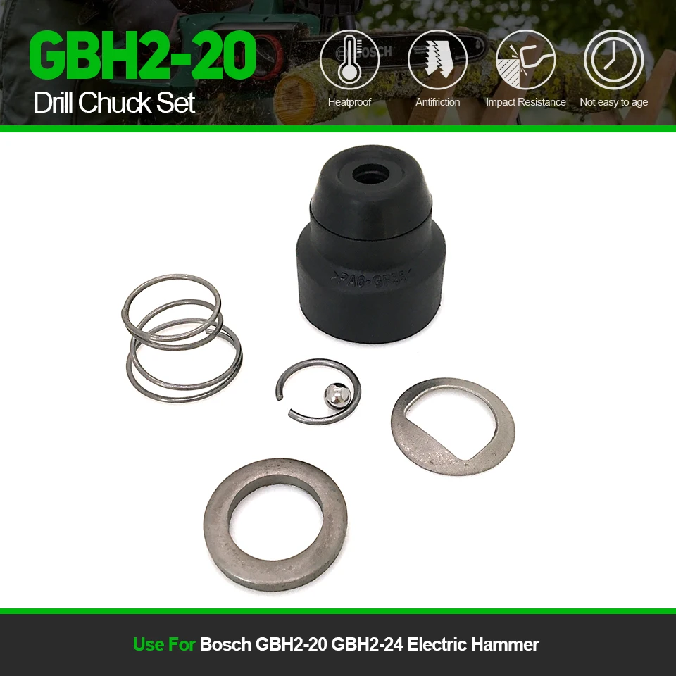 

Protective Sleeve Drill Chuck Replace For Bosch GBH2-20 GBH2-24 Electric Hammer Common Head Accessories Cap Spring Ball Retainer