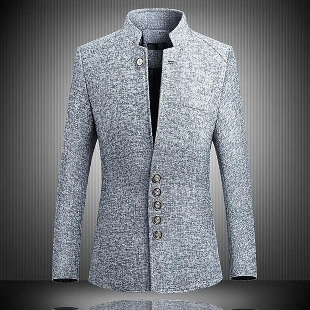 2020 Men Suits Big size Chinese Mandarin Collar Male Suit  Blazer Wedding Terno Pieces Jacket