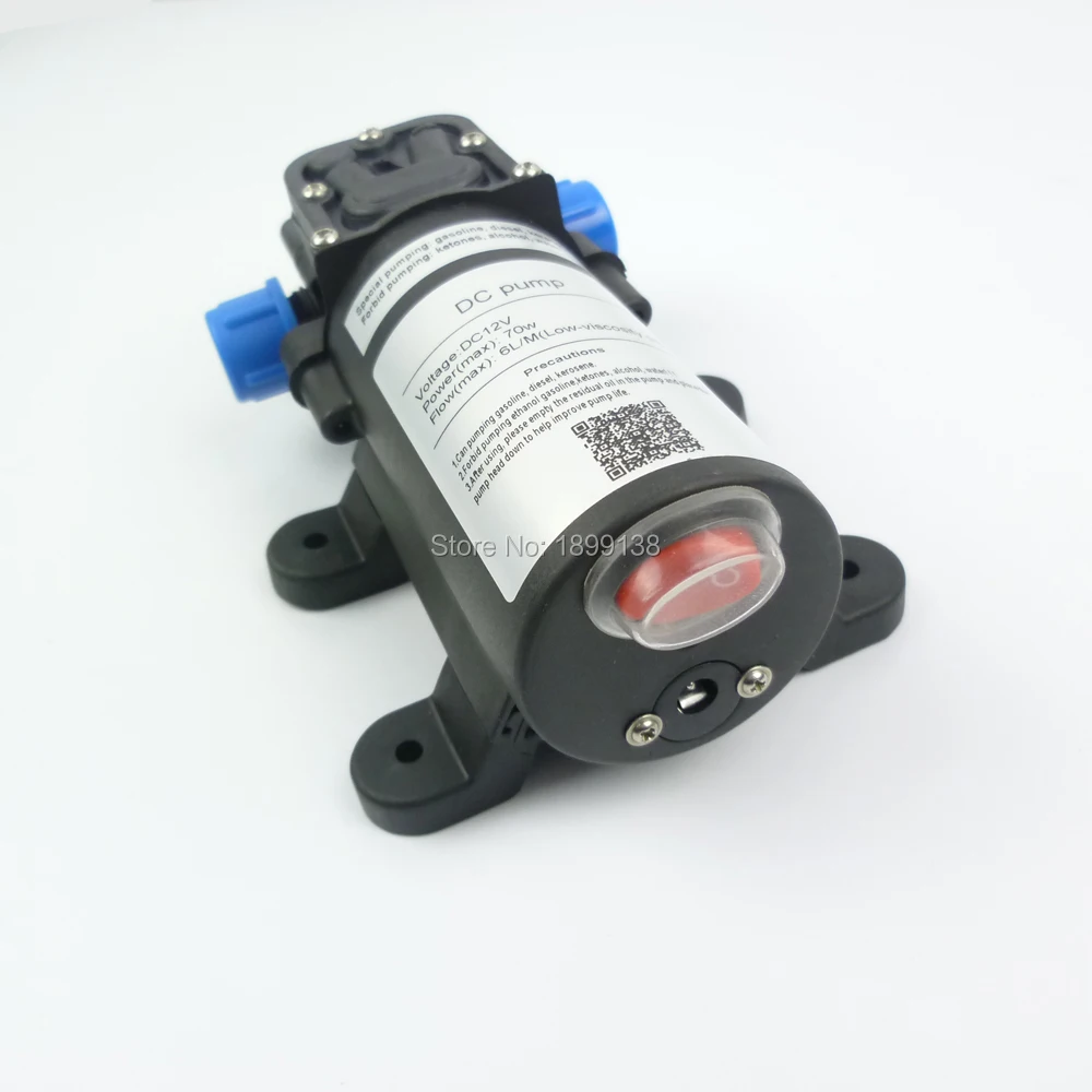 

70W 6Lpm Diaphragm portable electric dc self priming mini 12v fuel transfer pump diesel oil transfer gasoline transfer