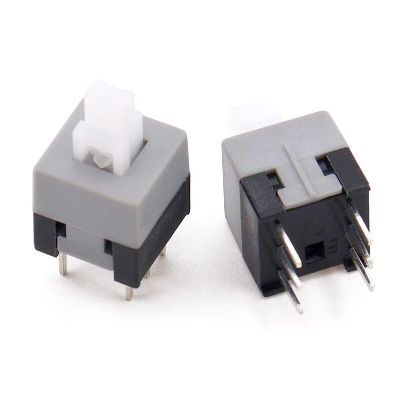 20PCS Push button switch self-locking 6 feet not self-locking 7 * 7mm reset switch 8.5x8.5 small button button without lock