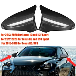 Para LEXUS IS ES GS LS CT RC f-sport 2014-2020 cubierta de espejo retrovisor lateral de coche pegatina de tapa de ala cubierta de puerta Exterior embellecedor de carbono